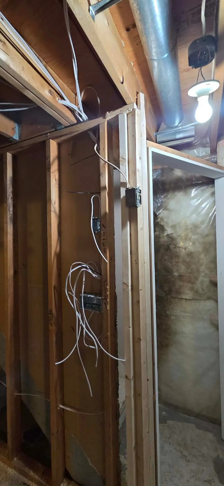 Residential electrical installation inside an Edmonton home